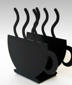 Porta pañuelos metálico con base de madera, organizador para mesa de cocina, porta servilletas metálico promocional personalizado - Product Image 5