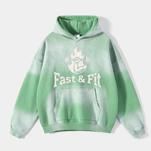 Sweats à capuche délavés à l'acide sur mesure de qualité supérieure, effet soleil délavé, fabriqués sur mesure, en vente - Product Image 4