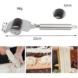 Outils à pâtes faits à la main en acier inoxydable pour pâtes fraîches et sèches, spaghetti et fettuccine - Product Image 5