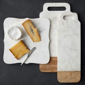 Planche à découper décorative en marbre, idéale pour servir des fromages, des amuse-gueules et des spécialités gourmandes - Product Image 1