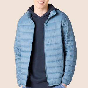 Mens Lightweight Puffer <b>Jacket</b> Winter Warm <b>Packable</b> Down Coat Stand Collar Zip Up Outerwear Windproof Quilted Casual Travel Tops - Product Image 3