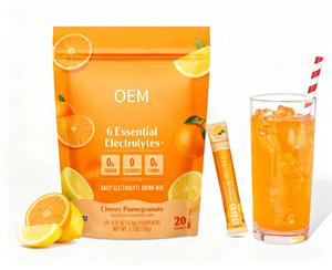 Polvo Electrolítico OEM ODM, 6 Electrolitos (Ca, Cl, Mg, P, K, Na), Sin Gluten, Sin OMG, BRC ISO22000, 20 Porciones - Product Image 1