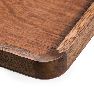 Bandeja de Servir Cuadrada de Madera de Acacia Pulida Hecha a Mano, de Grado Comercial, de 14 Pulgadas, con Esquinas Redondeadas y Lisas para Uso con Alimentos - Product Image 4