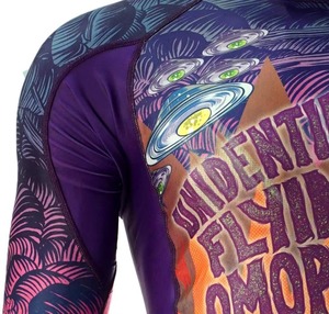 Best Quality <b>Men's</b> <b>Compression</b> <b>Shirt</b> MMA Rash Guard Short BJJ Top Selling Customized Sublimation Breathable Anti-UV Front - Product Image 3
