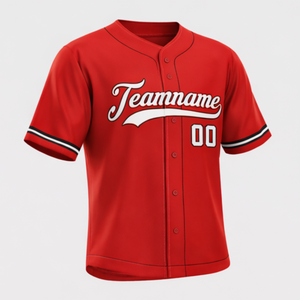 เสื้อเบสบอลสั่งทำขายส่งแบบหกกระดุม โลโก้สั่งทำ โพลีเอสเตอร์ 100% ระบายอากาศได้ดี เป็นมิตรกับสิ่งแวดล้อม น้ำหนักเบา ดีไซน์ปรับแต่งได้ - Product Image 5