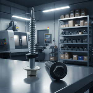 Tornillo Autoperforante de Cabeza Hexagonal Modelo PDC 12, Acero al Carbono Clase 4.8 6.8, Acabado Zincado/Galvanizado, Rosca Gruesa, EPDM Adherido, en Pulgadas - Product Image 1