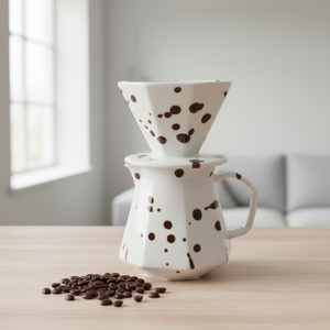 Juego de cafetera y gotero de café de porcelana duradera de calidad premium multiusos 3460993SETS-0.5 para amantes del café - Product Image 6