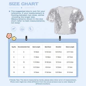 6-14 niños niñas Bolero manga corta cárdigan Crop prendas de vestir exteriores vestido de fiesta para fiesta Navidad boda cumpleaños actuación <span class=keywords><strong>baile</strong></span> - Product Image 6