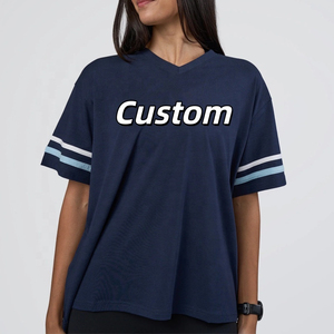 T-shirt décontracté pour femmes en jersey à manches courtes, respirant, coupe décontractée, imprimé uni, logo brodé - Product Image 1