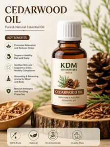 Aceite Esencial de Cedro KDM Enterprises 25 kg 100% Puro y Natural Destilado al Vapor para Aromaterapia - Product Image 4