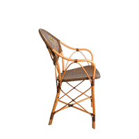 Fauteuil de salle à manger en rotin tressé naturel Colony Honey Finish pour salon intérieur et mobilier de café