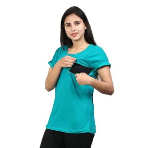 Camiseta de Maternidad para Mujer Embarazada, Camiseta de Lactancia con Cuello Redondo y Manga Corta para Mujeres Embarazadas - Product Image 2