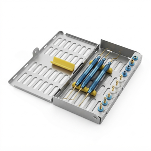 Kit de lifting de sinus dentaire avec forets et embouts, instruments chirurgicaux manuels, poignée moletée bleue, Classe I, certifié CE - Product Image 6