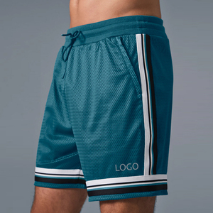 <b>Men's</b> <b>Black</b> <b>Tie</b>-Dye Front Logo Print Elastic Waist Breathable Quick Dry Polyester Sublimation Printed Casual Sport Shorts - Product Image 3