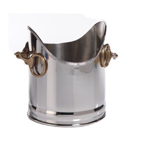 Design magnifiquement fabriqué à la main seau à glace argent en acier inoxydable matériel de qualité supérieure dessus de table Barware - Product Image 1
