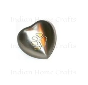 Aluminium Silver Heart-Shaped Durable Waterproof Dog Ashes Cremation Urn 220 Cubic Inch Capacity Decorative <b>Memorial</b> <b>Keepsake</b> - Product Image 3