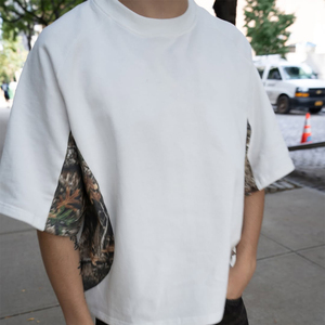 Camiseta de Camuflaje Oversize con Estampado DTG Personalizado para Hombre, 100% Algodón, Estilo Urbano, Cuello Redondo, Manga Corta, Venta al Por Mayor - Product Image 1