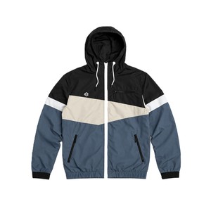 Chaqueta cortavientos de nailon a la moda con bloques de color personalizados al por mayor para hombre, ligera, resistente al viento, para exteriores, bajo MOQ - Product Image 1