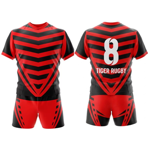 Conjunto de Camiseta de Rugby Azul Claro Personalizada con Estrellas Blancas Número 18, Uniforme Sublimado de Manga Corta Ajustado para Adultos, Todas las Temporadas - Product Image 4