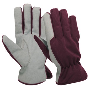 Leather Driving <b>Gloves</b> <b>Red</b> Gray Non Slip Unisex All Seasons Classic Style - Product Image 3