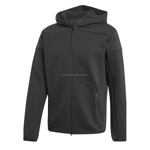 Vente en gros de sweats à capuche surdimensionnés pour hommes, personnalisés, avec fermeture éclair, sans cordon, en laine lourde, 100% coton, streetwear tendance - Product Image 6