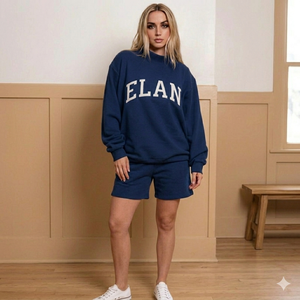 Ensemble court col montant confort hivernal pour femme – Tenue deux pièces douce et chaude en polaire, coupe décontractée et confortable pour les froids - Product Image 1