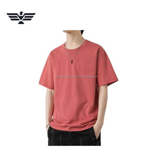 Camiseta de Algodón 100% Lisa de Talla Grande para Hombre |   Camiseta Minimalista de Estilo Urbano con Hombros Caídos, Tejido Jersey de 240g, Antiencogimiento - Product Image 5