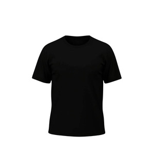 T-shirt personnalisé pour homme en polyester/coton respirant, uni, à manches courtes, avec logo personnalisé - Product Image 2