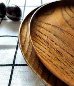 Premium Modern Engraved Wooden Serving <b>Plate</b> Eco-Friendly <b>Disposable</b> Business Gift Dinner <b>Plate</b> Kitchen Dining Tableware - Product Image 5