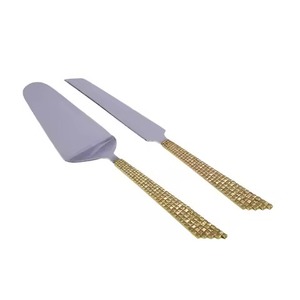 Luxury Finish Metal <b>Cake</b> <b>Server</b> Set Stainless Steel <b>Cake</b> Knife and <b>Server</b> Party Dessert Set - Product Image 3