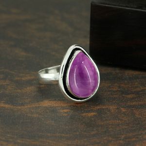 <b>Amethyst</b> Handmade Oxidized 925 Sterling <b>Silver</b> <b>Ring</b> Gemstone Bezel Set Vintage Women's Statement <b>Ring</b> - Product Image 6