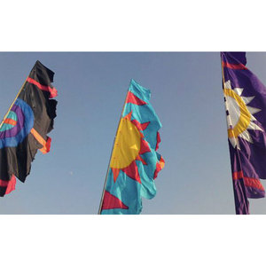Banderas Personalizadas con Diseño de Bandera Impresa Multicolor, Banderas para Exteriores con Patrón de Sol y Colores Vibrantes para Uso Decorativo - Product Image 1