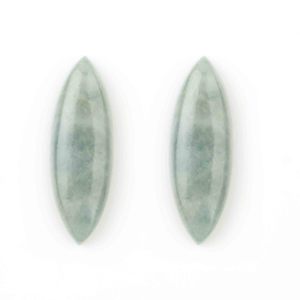 Aguamarina Natural de Alta Calidad, 10x30mm, Forma Marquesa Larga, Base Plana, Cabujón Calibrado, Azul Verdoso, Piedras Preciosas Sueltas para Joyería - Product Image 1