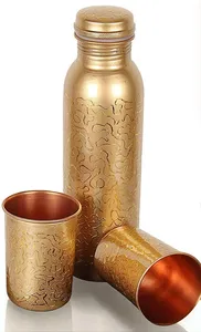 Botella de agua de cobre puro martillado de 1000 ml a prueba de fugas para bebidas, para mayoristas, minoristas y distribuidores globales de artículos para bebidas - Product Image 2