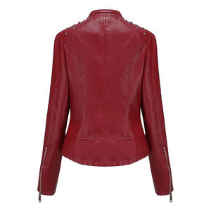 Chaqueta de Invierno Transpirable de Cuero Genuino para Mujer, Fabricante OEM ODM, Abrigo de Motociclista a la Moda, Logotipo Personalizado, Marca Privada - Product Image 2