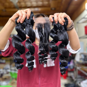 Extensiones de Cabello Humano Ondulado Natural Vietnamita de Última Tendencia con Trama Ondulada y Frente de Encaje para Pelucas de Cabello Humano - Product Image 1