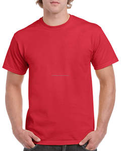 T-shirt à manches courtes et col rond pour hommes, Logo et Design personnalisés, couleur rouge, haute qualité exportation, du Bangladesh, - Product Image 5