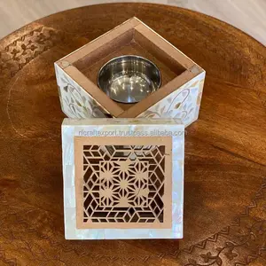 Handmade Mother of Pearl Handmade Incense Bakhoor Burner For Home Decorative At Wholesale Price From India