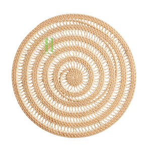 Best Price High Quality Handmade Natural Rattan Round Placemat Rattan Charger <b>Plates</b> Decor for Enhancing Dining Experience - Product Image 1