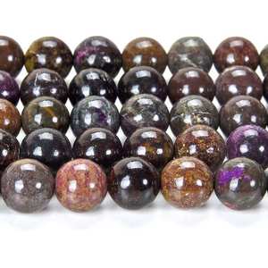 Magnifiques perles en vrac Atlantisite Stichtite Galaxy bleu marine et violet pour la fabrication de bijoux, 6-10mm, qualité TOP AA+, très demandées - Product Image 2