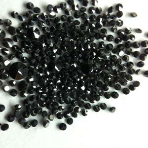 Cuentas de 20 quilates, collar de cuentas facetadas de diamantes negros naturales de 16 pulgadas de longitud para uso en joyería - Product Image 1