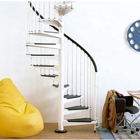 Escalier hélicoïdal en acier au carbone sur mesure de l'usine Guangye, durable, pour intérieur, grenier, duplex, villa, usage domestique