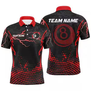 Camisetas Deportivas de Billar Tejidas Personalizadas al por Mayor, Jerseys Vintage Extra Grandes, Transpirables, 100% Poliéster para Equipos - Product Image 3