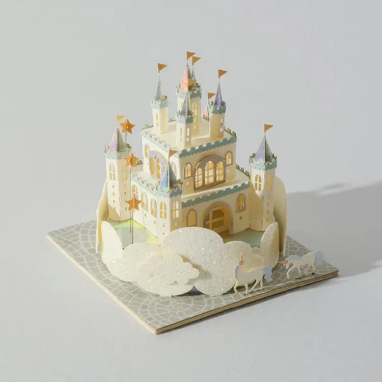 [4R] Luxury Custom 3D Miniature Paper Craft Castle Toys Children