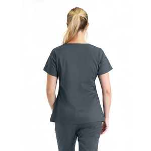 Custom Medical <b>Scrubs</b> <b>Set</b> Women Nursing Uniform Healthcare Workwear Hospital <b>Scrub</b> Top And Pants Uniform - Product Image 4