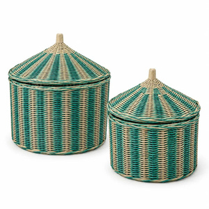 Un look bio chaleureux qui rehausse instantanément l'ambiance dans n'importe quelle pièce. Panier de cirque en rotin naturel, adapté aux enfants. - Product Image 5
