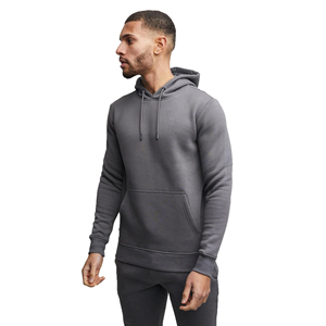 Ensemble de survêtement en molleton 100 % coton pour homme, à capuche, uni, pour le jogging et les loisirs, écoresponsable, grandes tailles, idéal pour l'hiver - Product Image 2