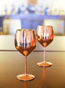 Verre à vin en cuivre martelé ILAHI, écologique, portable, moderne, avec couvercles, emballage en boîte blanche, pour la maison, l'hôtel, les fêtes - Product Image 5