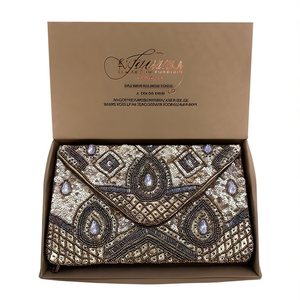 Indian Handmade Luxury <b>Crystal</b> Fashion Accessories Multicolor <b>Beaded</b> Baguette Bag Handle Durable Casual Handbag Local - Product Image 2