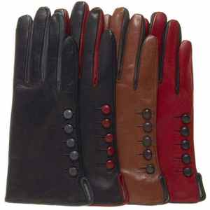Gants en cuir confortables et élégants pour l'hiver avec doublure, pour usage quotidien / Nouveaux gants longs en cuir pour l'hiver 2026 - Product Image 1